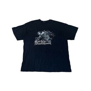 Y2K Harley‎ Davidson Dragon Biker T Shirt Double Sided Size XXL 50th Anniversary